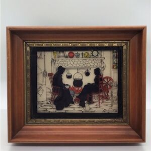 Congenial Friends Vintage Framed Art by Eileen Virginia Dowd